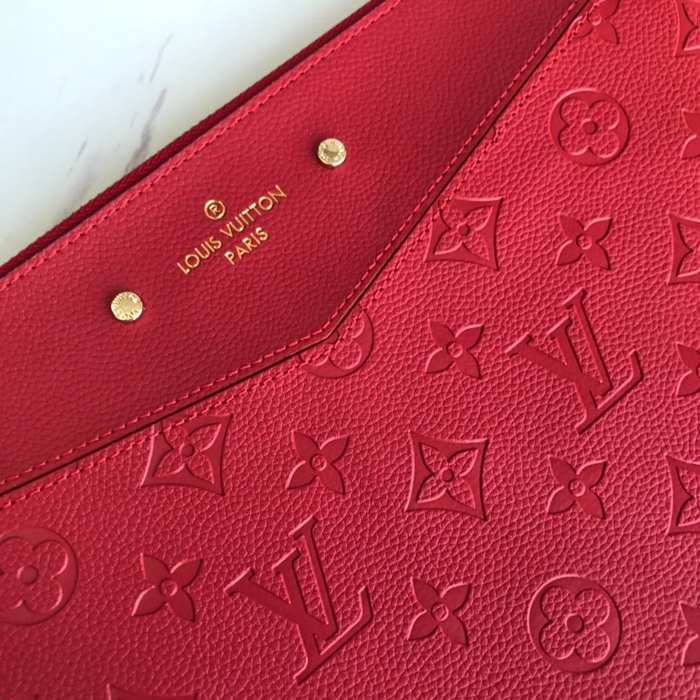 Clutch bag Louis Vuitton Monogram Empreinte Red Size 29.5x21