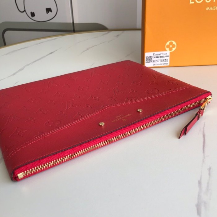 Clutch bag Louis Vuitton Monogram Empreinte Red Size 29.5x21