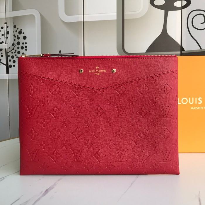 Clutch bag Louis Vuitton Monogram Empreinte Red Size 29.5x21