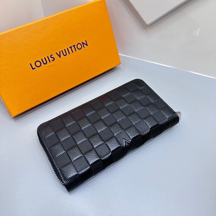 Clutch bag Louis Vuitton Zippy Damier Infini Black Size 19x10cm