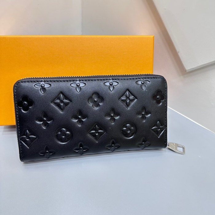 Clutch bag Louis Vuitton Zippy Wallet Black Size 19x10cm