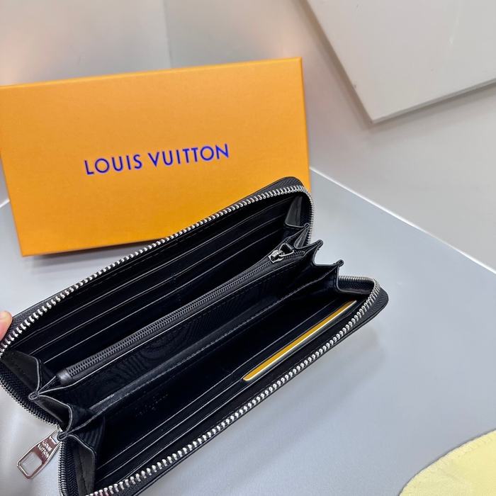 Clutch bag Louis Vuitton Zippy Wallet Black Size 19x10cm