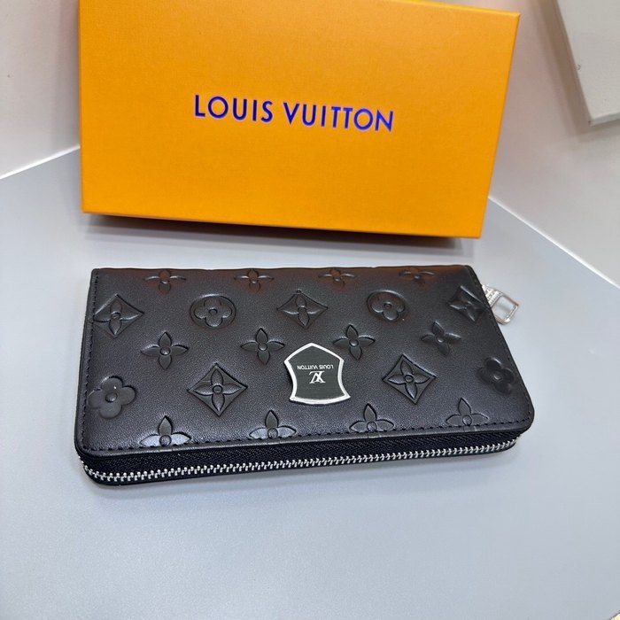 Clutch bag Louis Vuitton Zippy Wallet Black Size 19x10cm
