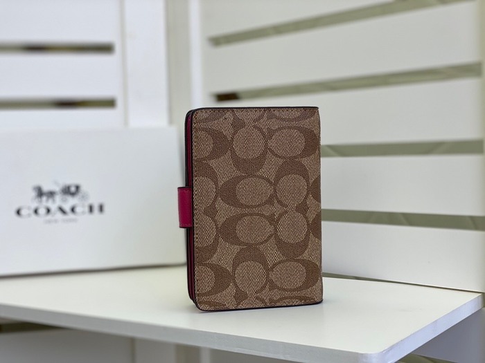 Men's wallet Coach women's wallet Brown Size 13.5x9x3cm