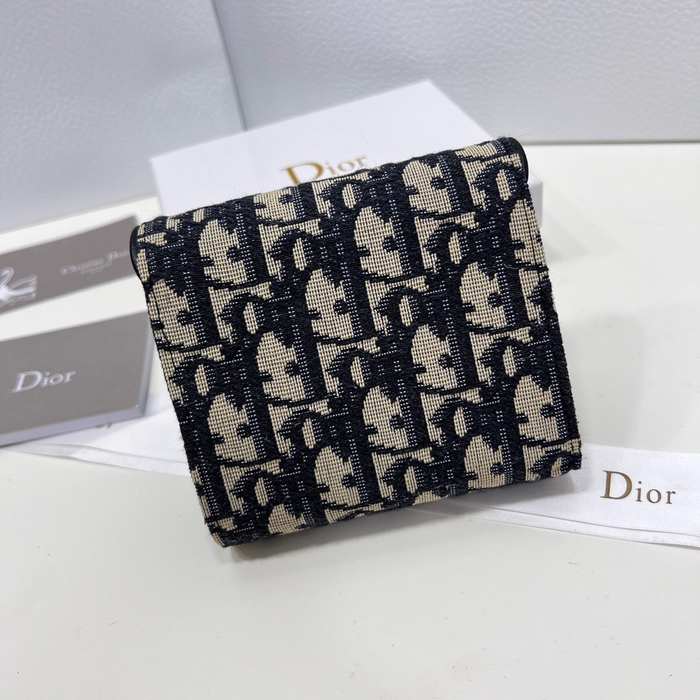 Men's wallet Dior Saddle pattern fabric wallet Beige
