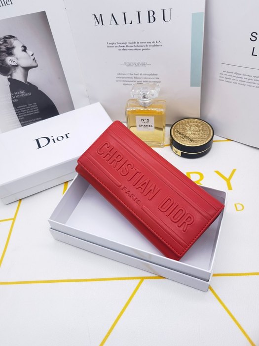 Men's wallet Dior long wallet Red