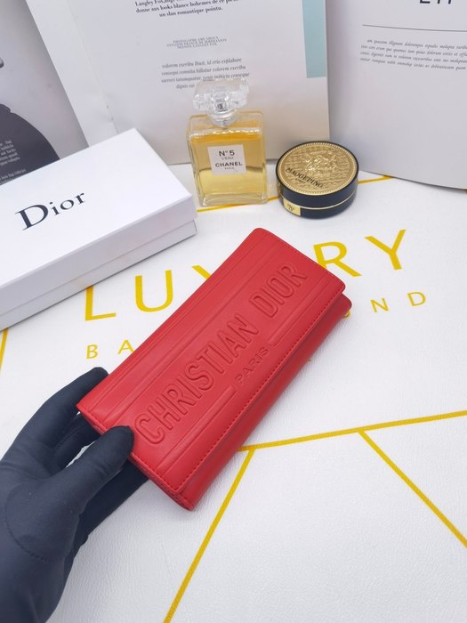 Men's wallet Dior long wallet Red