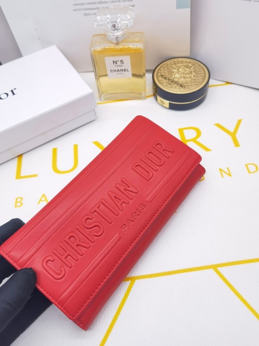 Men's wallet Dior long wallet Red