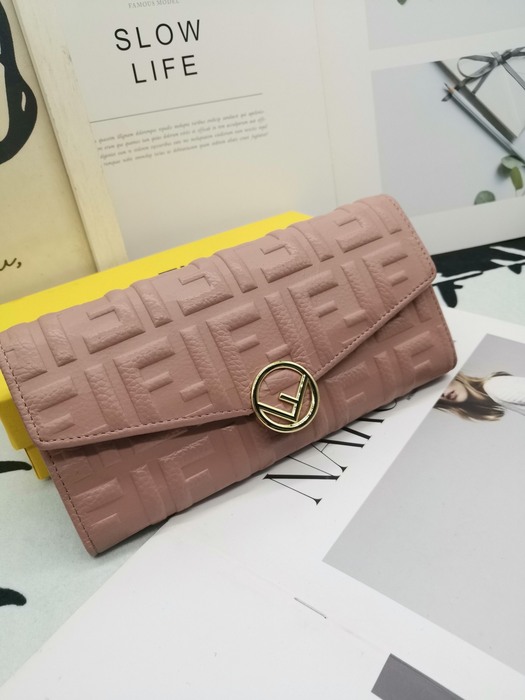 Men's wallet Fendi embossed logo flap wallet Beige