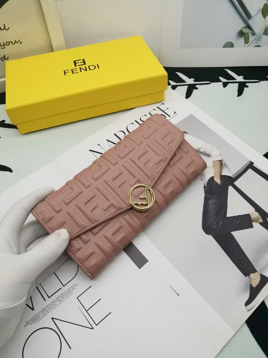 Men's wallet Fendi embossed logo flap wallet Beige