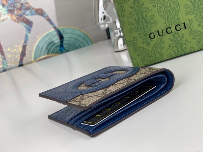 Men's wallet Gucci Blue Size 11x9cm