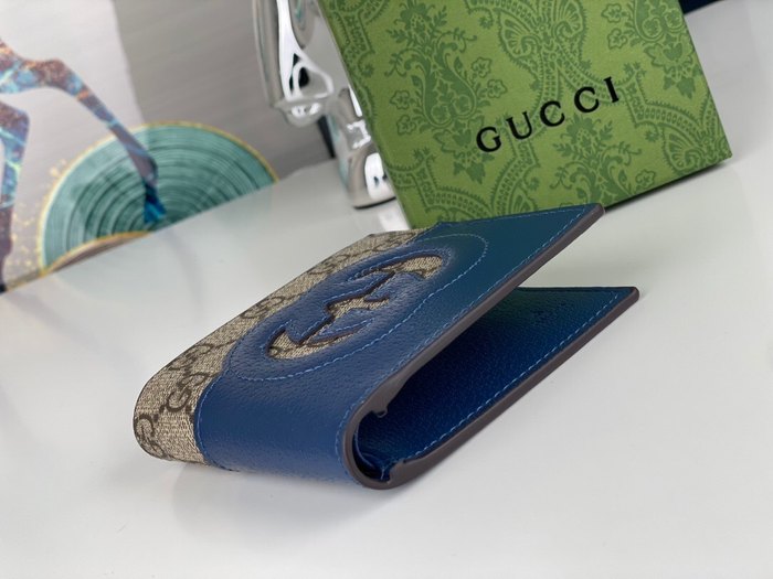 Men's wallet Gucci Blue Size 11x9cm