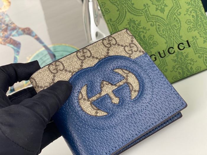Men's wallet Gucci Blue Size 11x9cm