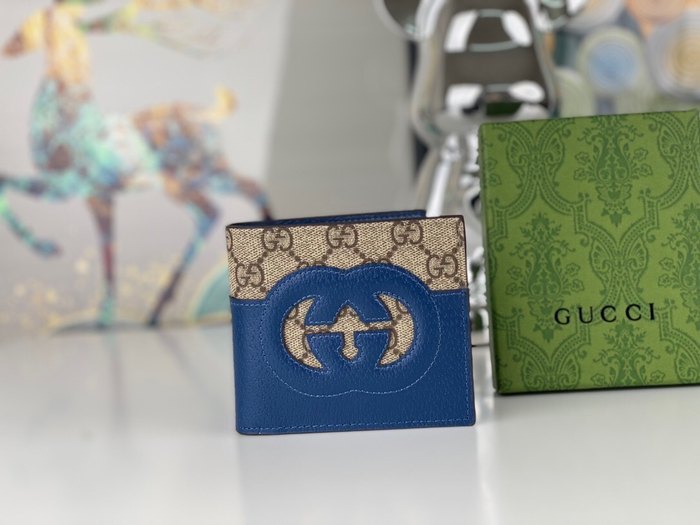 Men's wallet Gucci Blue Size 11x9cm