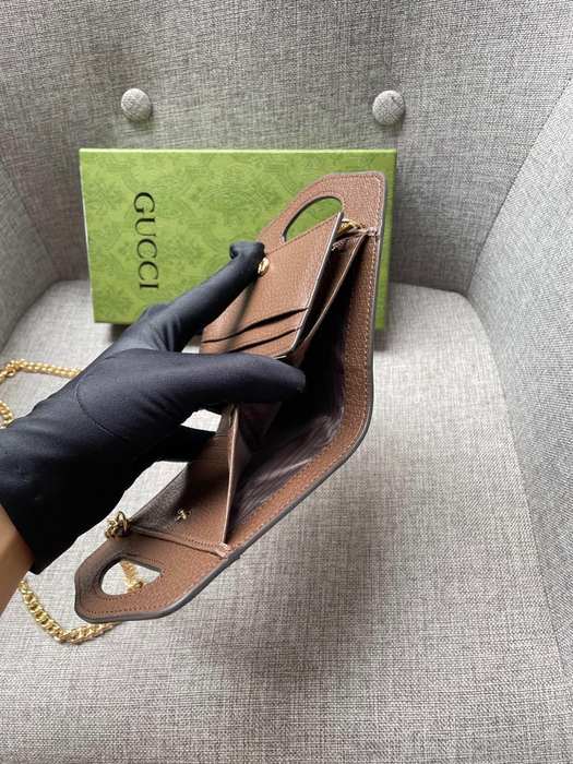 Men's wallet Gucci Brown Size 11.5x12.5x2.5cm