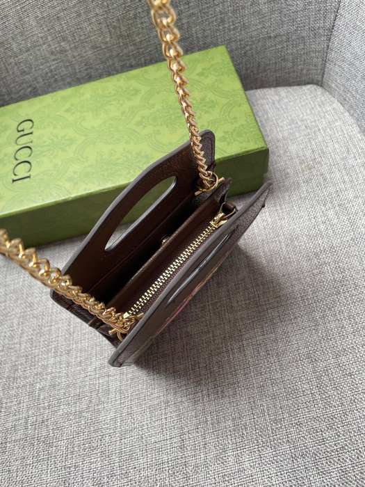 Men's wallet Gucci Brown Size 11.5x12.5x2.5cm