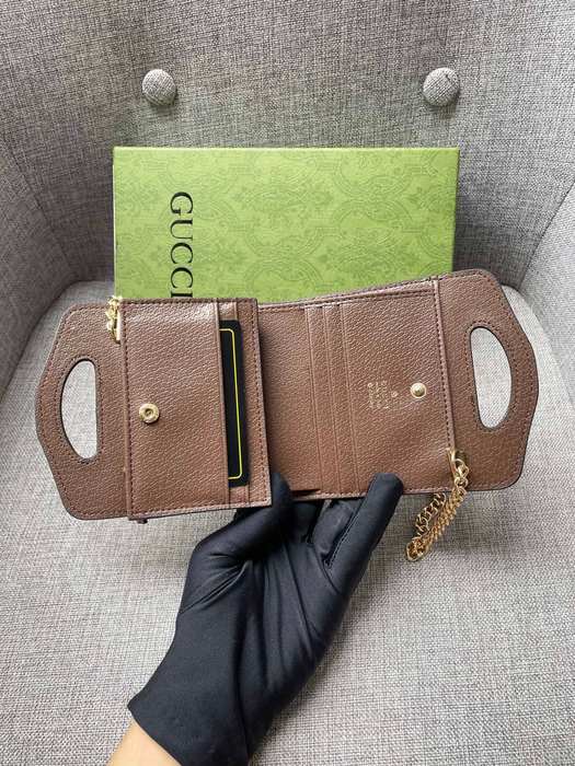 Men's wallet Gucci Brown Size 11.5x12.5x2.5cm