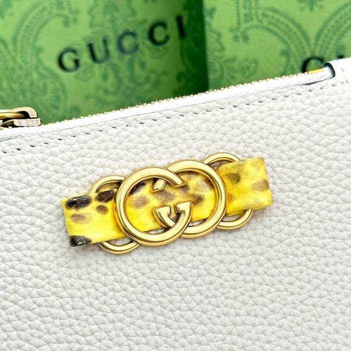 Men's wallet Gucci leather compact wallet White Size 12.5x9x2cm