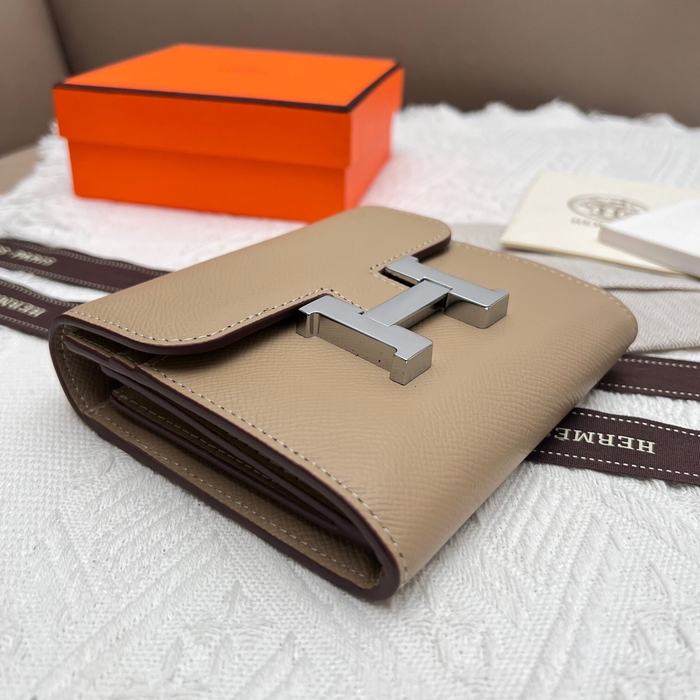 Men's wallet Hermes Constance Beige Size 14x12cm