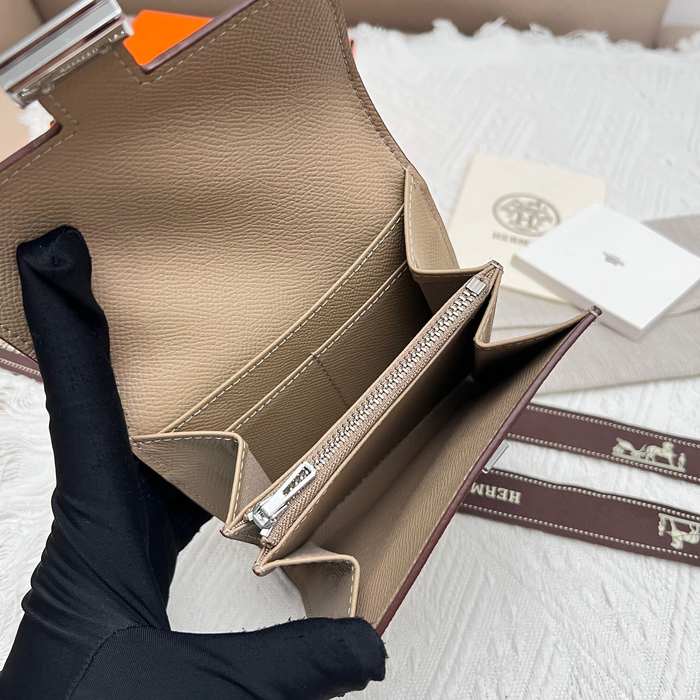 Men's wallet Hermes Constance Beige Size 14x12cm