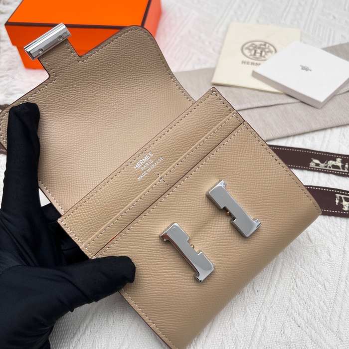 Men's wallet Hermes Constance Beige Size 14x12cm