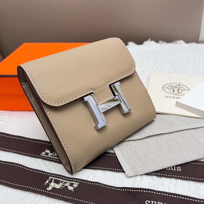 Men's wallet Hermes Constance Beige Size 14x12cm