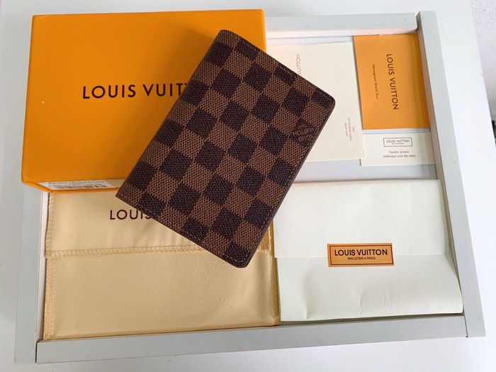 Men's wallet Louis Vuitton Damier Ebène Brown Size 10x14cm