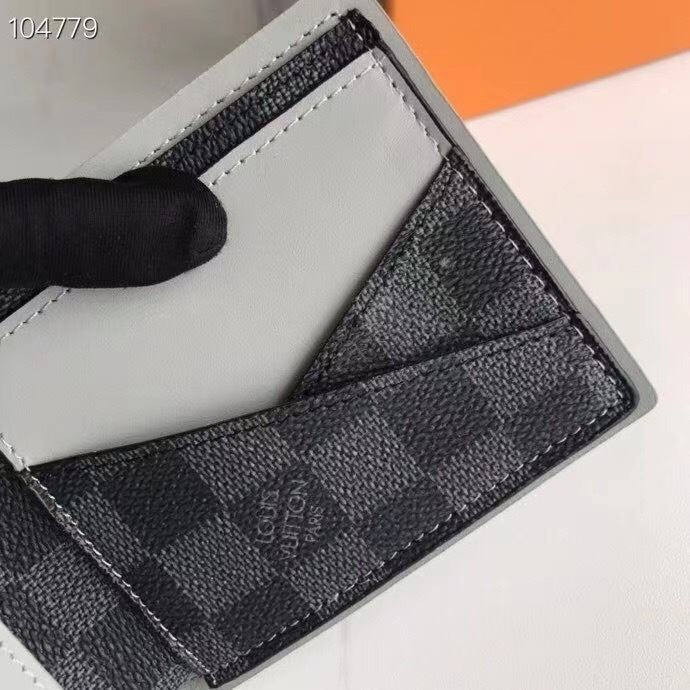 Men's wallet Louis Vuitton damier graphite bifold Black Size 11x9cm