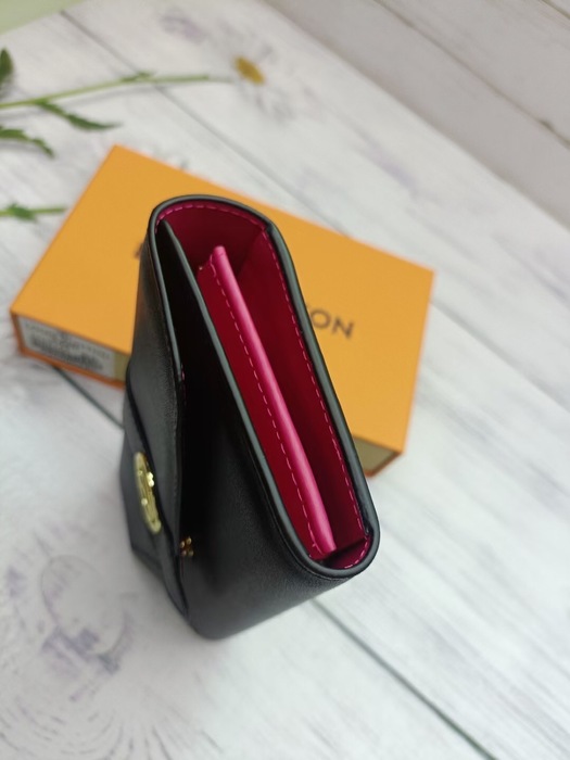 Men's wallet Louis Vuitton flap wallet Black