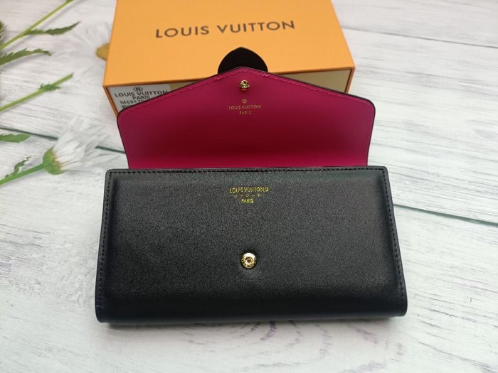 Men's wallet Louis Vuitton flap wallet Black