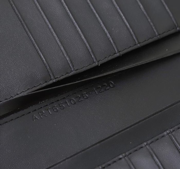 Men's wallet Saint Laurent long leather wallet Black Size 11x18x2cm