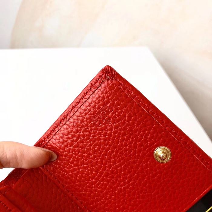 Men's wallet compact wallet Red Size 10x8.5x2.5