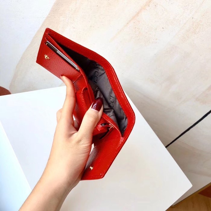 Men's wallet compact wallet Red Size 10x8.5x2.5