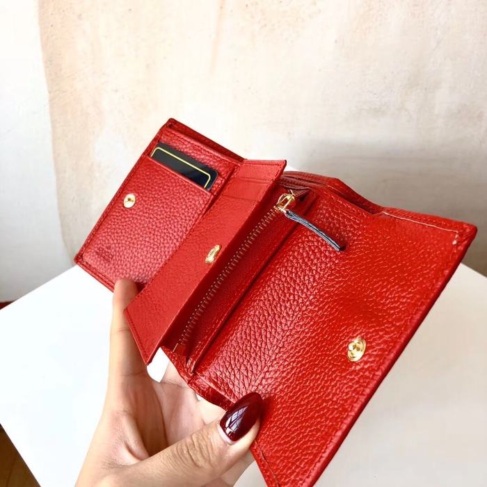 Men's wallet compact wallet Red Size 10x8.5x2.5