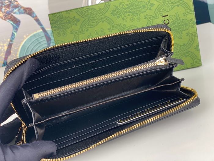Men's wallet gucci GG logo zip around wallet Black Size 10x3cm