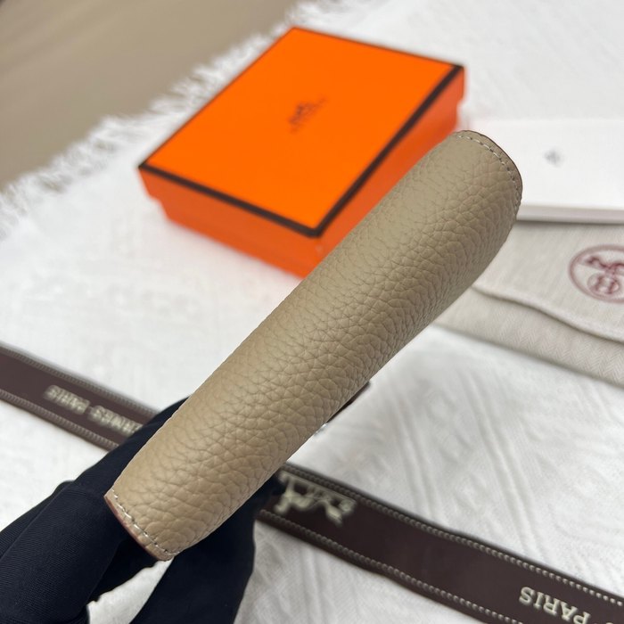 Men's wallet short wallet Beige Size 12x10cm