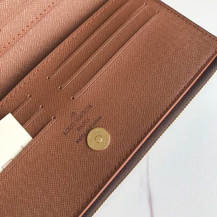 Men's wallet zipper wallet Brown Size 21x9x2cm