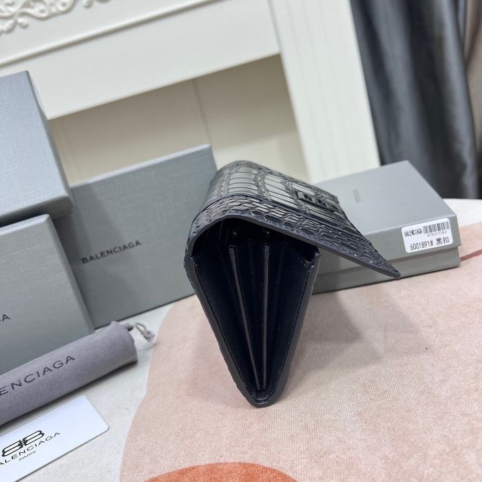 Wallet Balenciaga Black Size 10.9x7.9x4.8cm