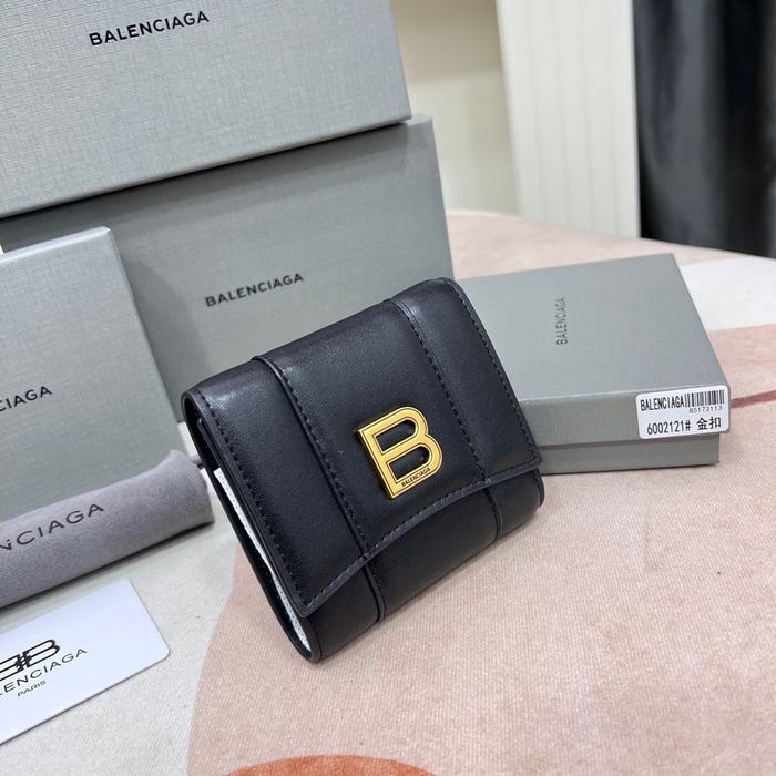 Wallet Balenciaga hourglass flap Black Size 10.9x7.9x4.8cm 002