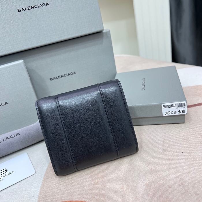 Wallet Balenciaga hourglass flap Black Size 10.9x7.9x4.8cm 002