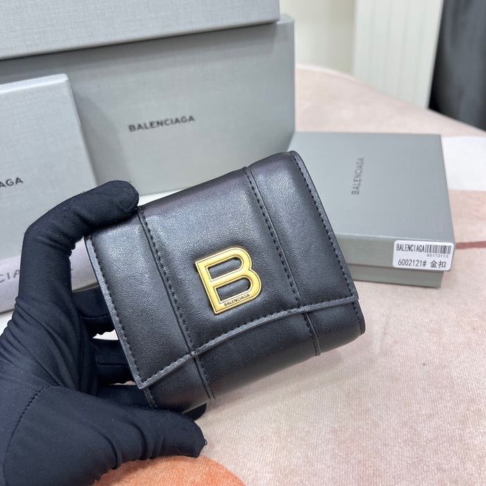 Wallet Balenciaga hourglass flap Black Size 10.9x7.9x4.8cm 002