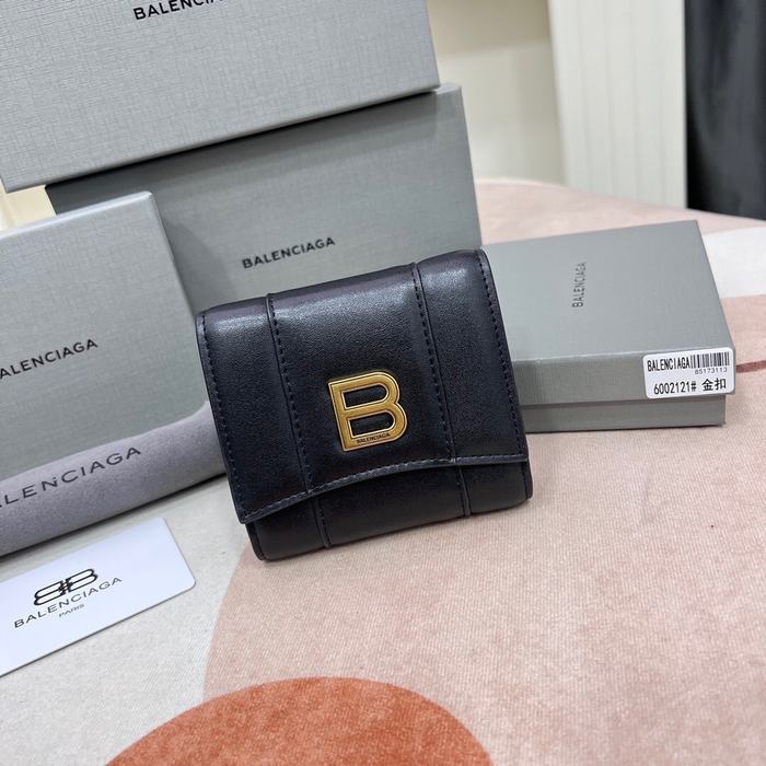Wallet Balenciaga hourglass flap Black Size 10.9x7.9x4.8cm 002