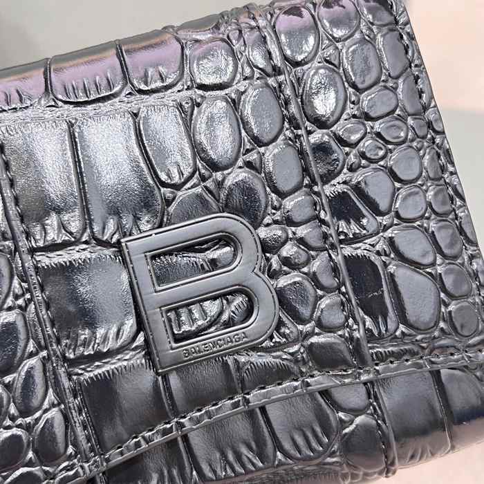 Wallet Balenciaga hourglass flap Black Size 10.9x7.9x4.8cm