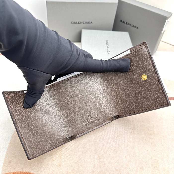 Wallet Balenciaga mini embossed leather wallet Beige Size 10.9x7.9x4.8cm