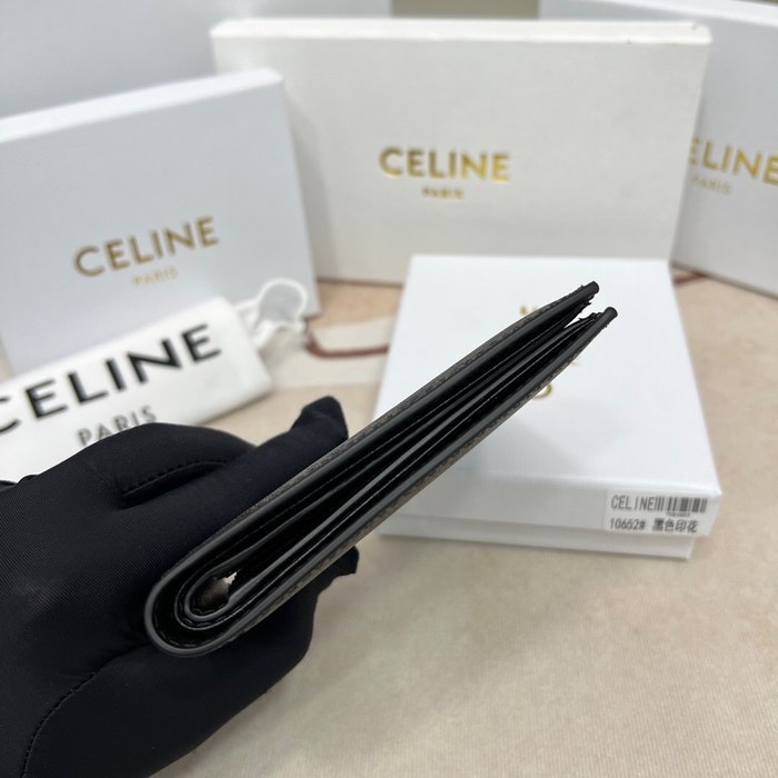 Wallet CELINE bi fold wallet Black Size 11x10cm