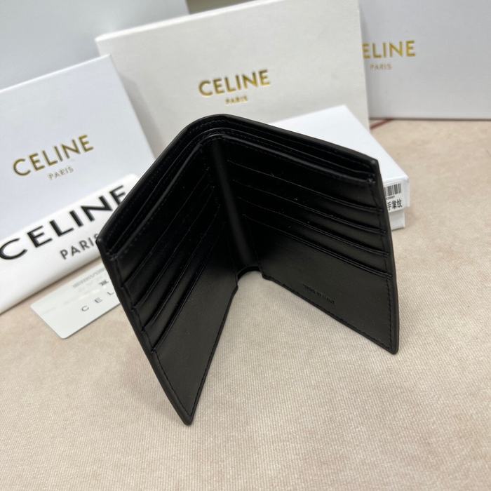 Wallet CELINE bi fold wallet Black Size 11x10cm