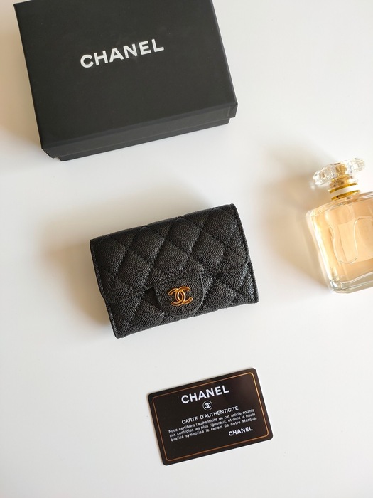 Wallet CHANEL Black Size 7.5x11.3x2.1cm