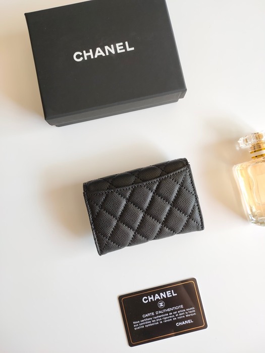 Wallet CHANEL Black Size 7.5x11.3x2.1cm