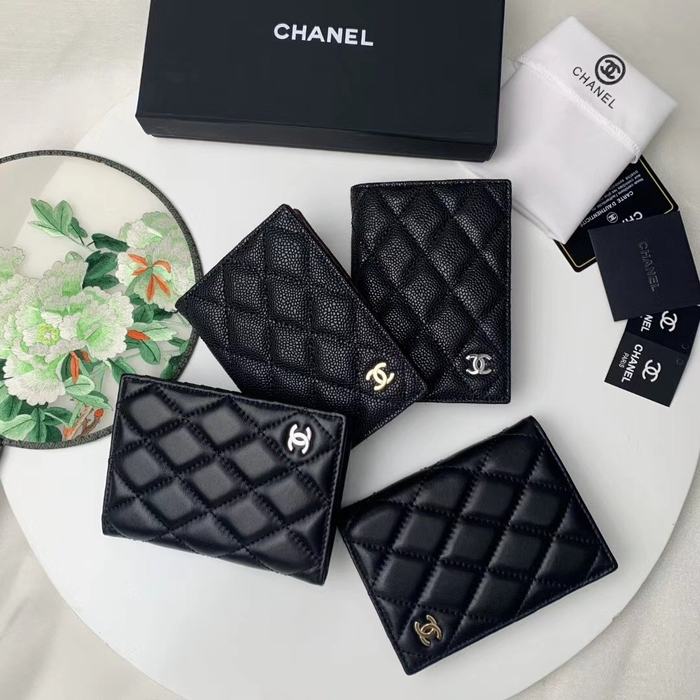 Wallet Chanel classic quilted Black Size 10x14cm