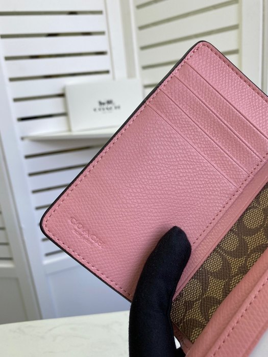 Wallet Coach medium bifold Beige Size 15x11cm